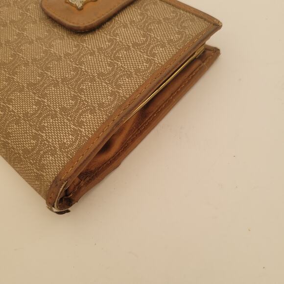Celine Vintage Bifold Leather Beige Tan Wallet Medium Folding Card Bill Holder - Picture 12 of 13